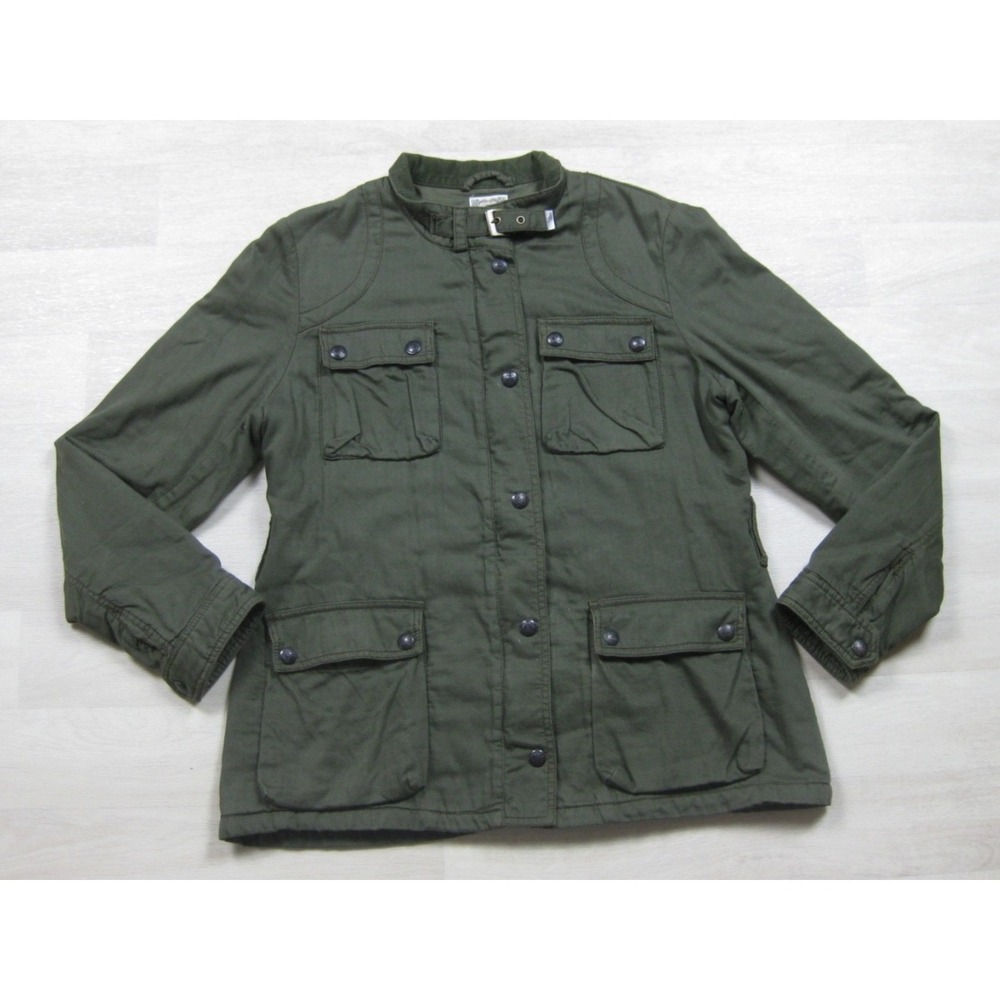 Y2K Ralph Lauren Polo Jeans Jacket‎ Women's (L) Green Military Field Utility